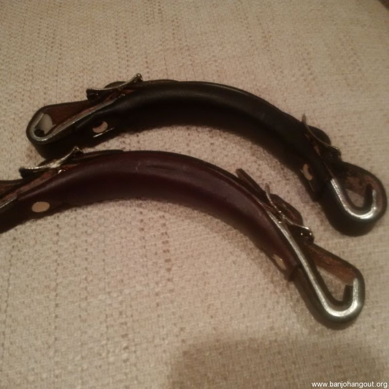 SOLD: Black Leather Case Handles - Steel Reinforced - Quantity Discount
