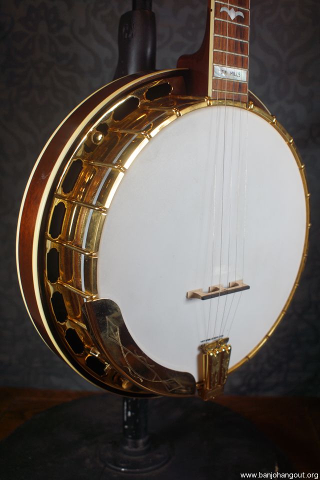 Huber Jim Mills 5 string Banjo Rare Gold Plated Mahogany Powerhouse w ...