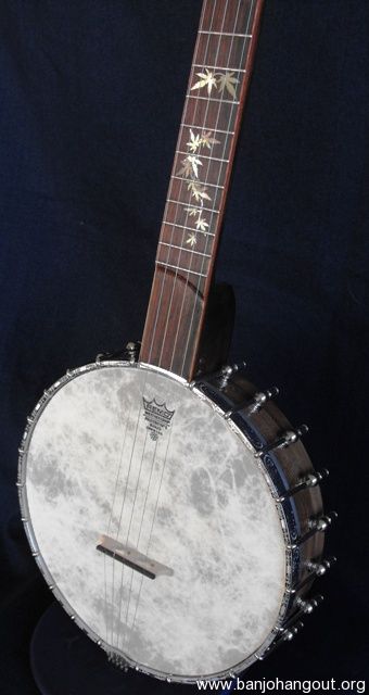 White Mountain Banjo-walnut Open Back-scooped Neck - Used Banjo For 