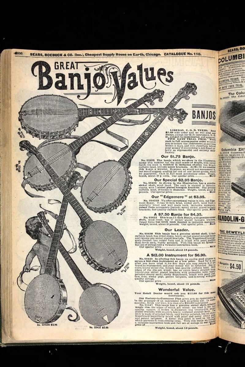 Sears & Roebuck Fall 1900 no 110 Banjos 1 - Joel Hooks's Photos - Banjo ...