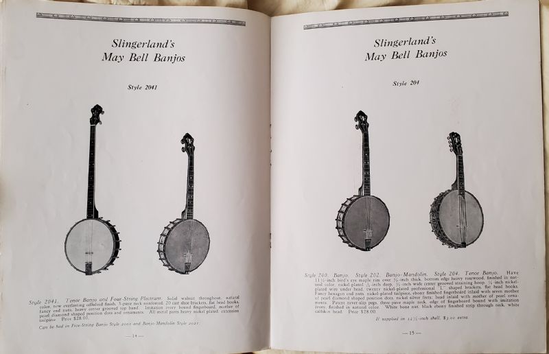 May bell banjo green store mother of pearl