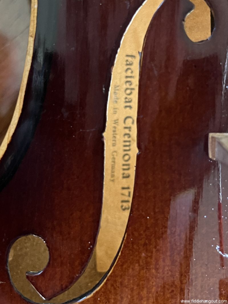 SOLD: SOLD….Antonius Stradivarius copy made in Western Germany Faciebat  Cremona 1713 - Fiddle Hangout